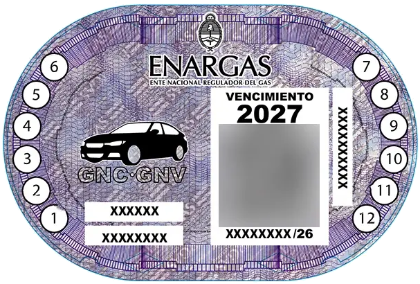 Oblea GNC ENARGAS 2027